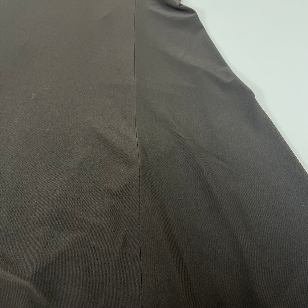 NORMA KAMALI Halter Turtle Fishtail Gown 4-Way Stretch Womens Sz M/38 Chocolate - Picture 3 of 9